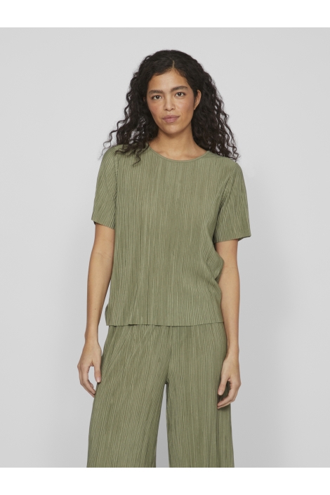 Vila viplisa o-neck s/s top - noos